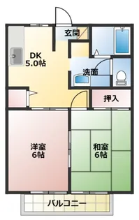 コーポはなみずきA【2階】の間取り