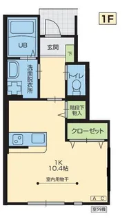 エスティーハウス鍛冶町【1階】の間取り