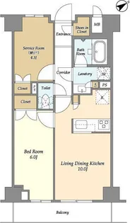市谷台町坂フロント【2階】の間取り
