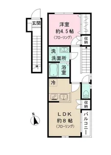 RIZ大京町【2階】の間取り