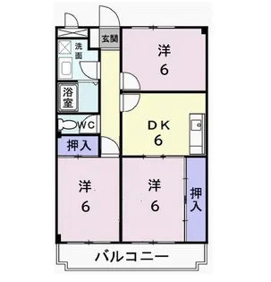 マンションローレル【2階】の間取り