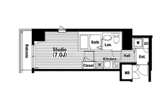 グランド・ガーラ日本橋兜町【4階】の間取り