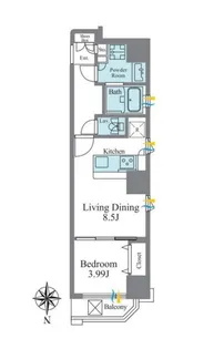 スタイルヒルズ秋葉原【8階】の間取り