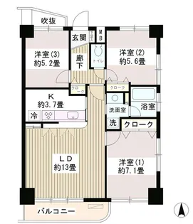 サンハイム【7階】の間取り