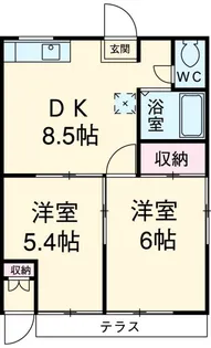 エステートピア吉田【1階】の間取り