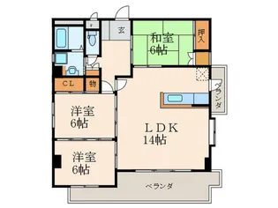 福岡県北九州市小倉南区守恒本町2【マンション】の間取り