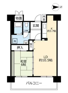 URルネシティ西宮津門【6階】の間取り