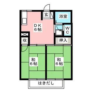 プレジールあおば【1階】の間取り