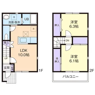 ユニゾン Bの間取り