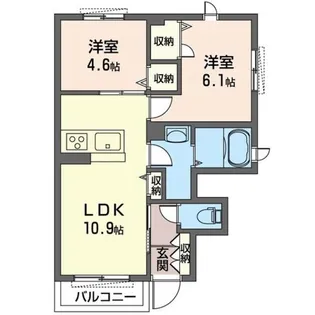 シャーメゾンひまわり【1階】の間取り