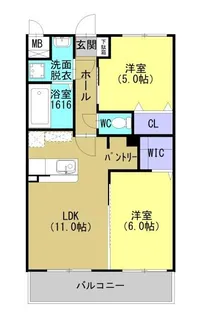 宮内町 ユーミー新築 2LDK【2階】の間取り