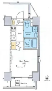 プラウドフラット両国【4階】の間取り