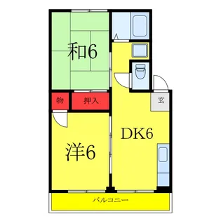 アーバンハイツB【1階】の間取り