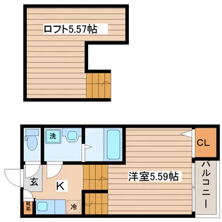 プレジール仙台【2階】の間取り