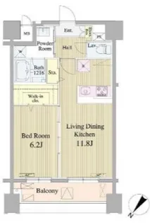 リヴィェ日本橋【8階】の間取り
