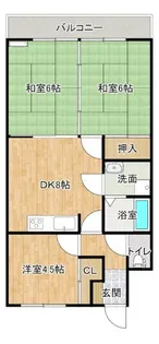 グランドパレス東雲【4階】の間取り