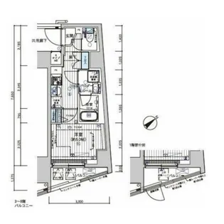 メインステージ不動前II【7階】の間取り