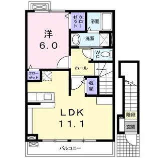 エアリー・スクエア 壱【2階】の間取り