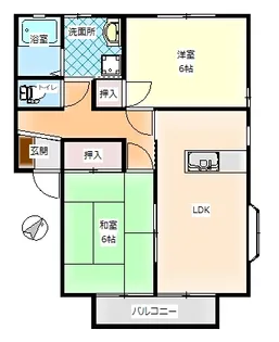 ファミールあいお A【2階】の間取り