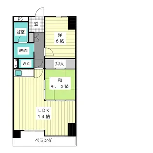 シャンポール幹I【4階】の間取り