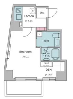 レジディア恵比寿【2階】の間取り