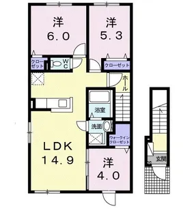 ピュアソレイユSII【2階】の間取り