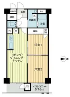 DIKマンション五反田【3階】の間取り