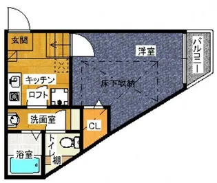 オランジュリー天神南【1階】の間取り