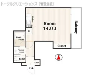 マジェスティ天満橋【2階】の間取り