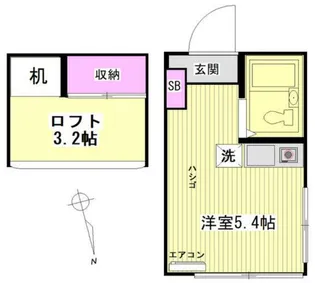 オーロラハイツ桜上水【2階】の間取り