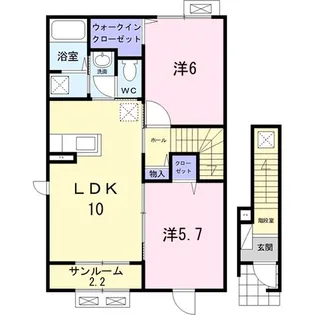 グリシーヌ A【2階】の間取り