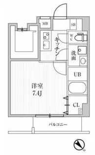 ALTERNA池袋EAST【6階】の間取り