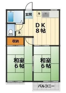 サンハイムフジB棟【2階】の間取り