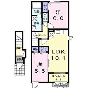 シャングリラ I【2階】の間取り