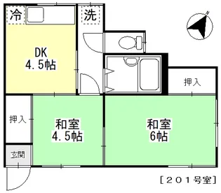 高橋ハイツ【2階】の間取り