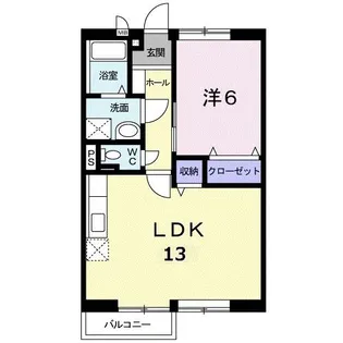 MIWA 21 B【2階】の間取り