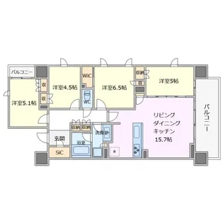 クレアホームズ千葉センタークロス【12階】の間取り