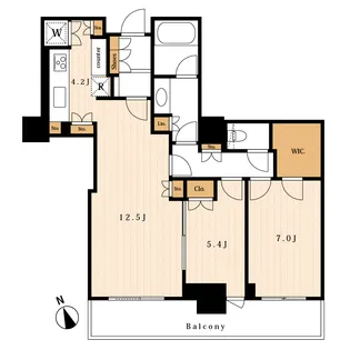 パークタワー芝浦ベイワードオーシャンウィング【3階】の間取り