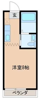 コーポ六実 1【2階】の間取り