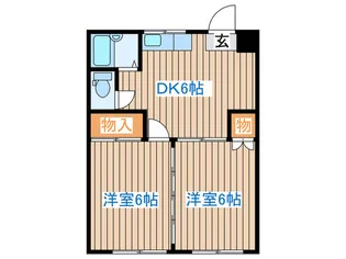 ベルハイツ鹿野【1階】の間取り