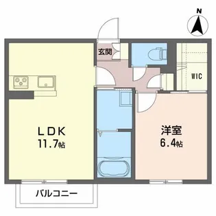 ヴェル ボンヌ ウェスト 壱番館【1階】の間取り