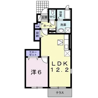 プロスペールコナンIIC【1階】の間取り