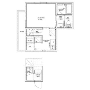 FAIR四谷須賀町【2階】の間取り