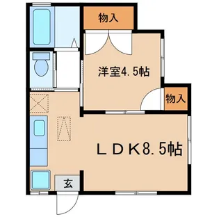 メゾンナビア【2階】の間取り