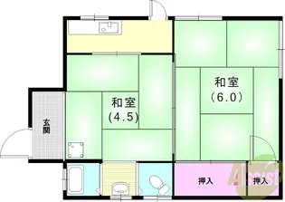 ジュートハイツ【1階】の間取り