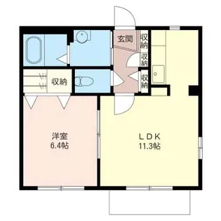 グランメールA・B・C・D棟【1階】の間取り