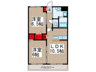 サニ-ウェル【1階】の間取り