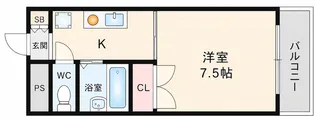 R マンション【1階】の間取り