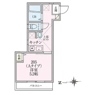 カレジ・クレイン【2階】の間取り