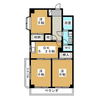 西東京マンション【3階】の間取り